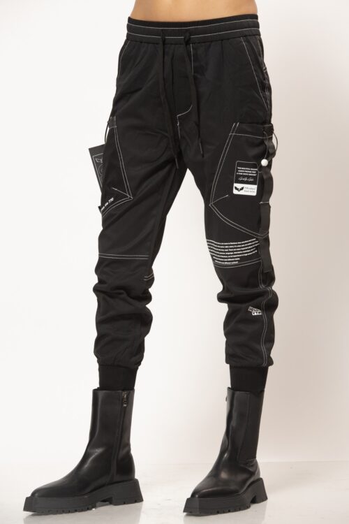 Designed Black Cargo Jogger Pants ATTITUDE
