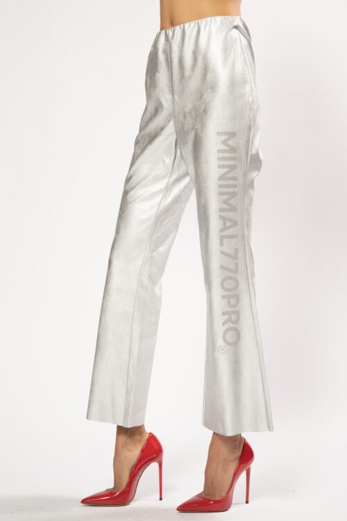 Designed Fauxe Leather Silver Pants PRO
