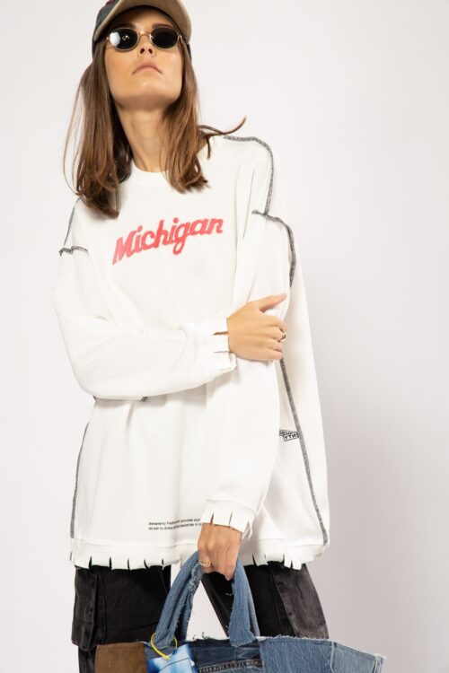 White Tunic Top MICHIGAN