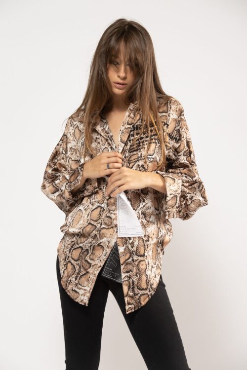 Brown colors Buttoned up Satin Shirt DIRECTION