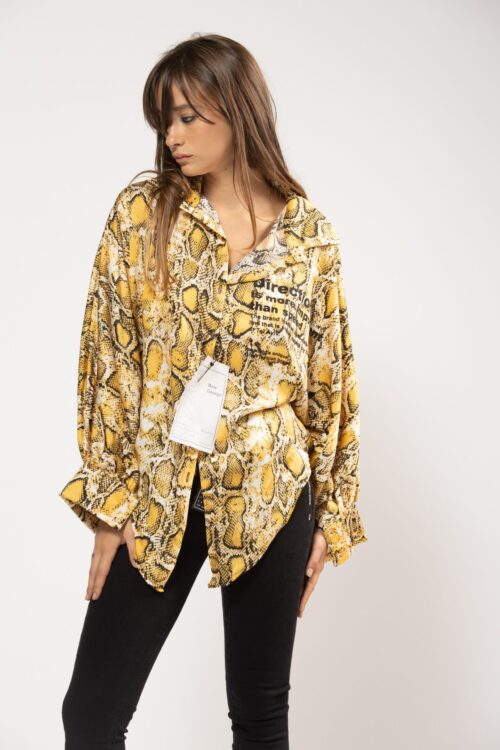 Yellow colors Buttoned up Satin Shirt DIRECTION