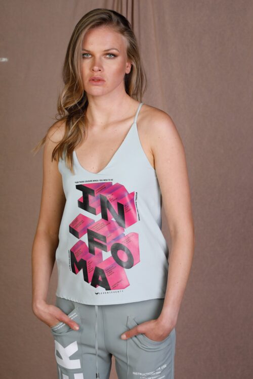 Turquoise Designed Tank  INFO