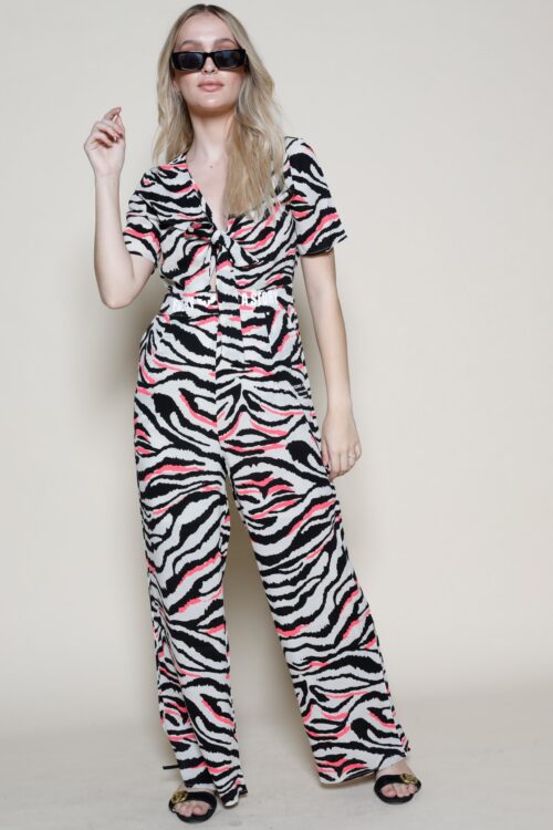  Zebra Look  Short Sleeve Long Overall STORY