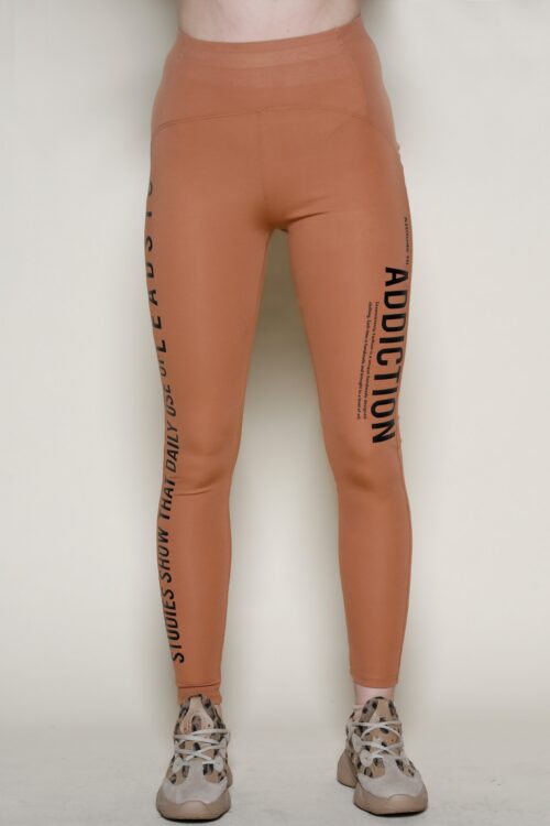 Designed Camel Brown  Leggings ADDICTION