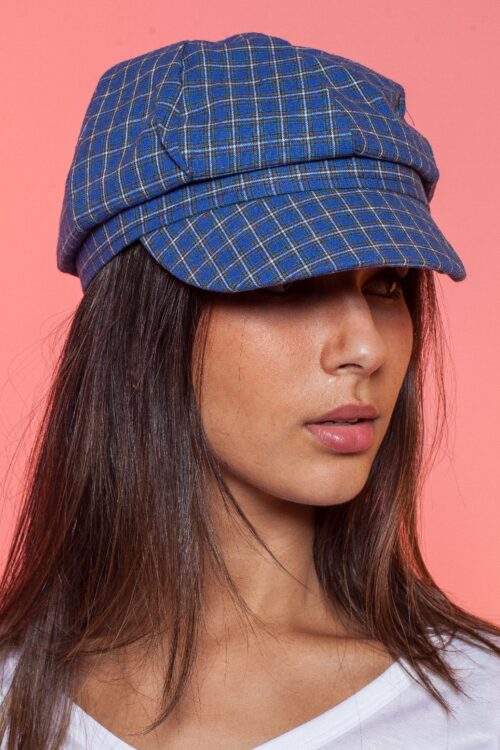 Plaid Blue Hat RETRO