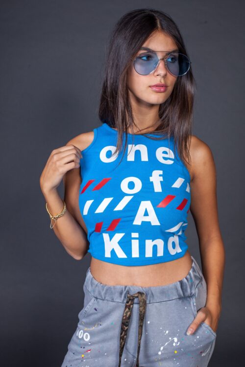 Blue Short Cut Top KIND
