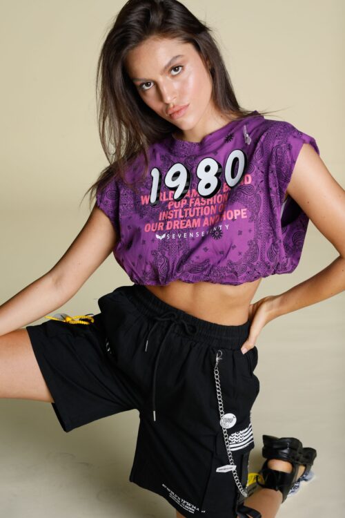 Purple Bandana Crop Top DREAM
