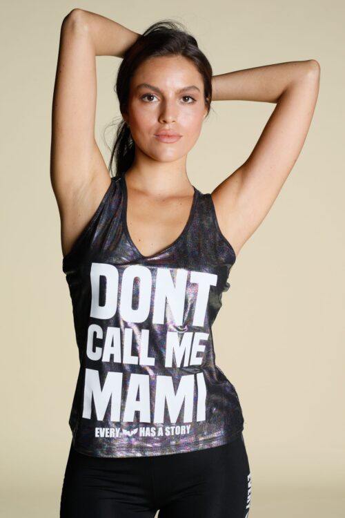 Black Shiny Tank Top MAMI
