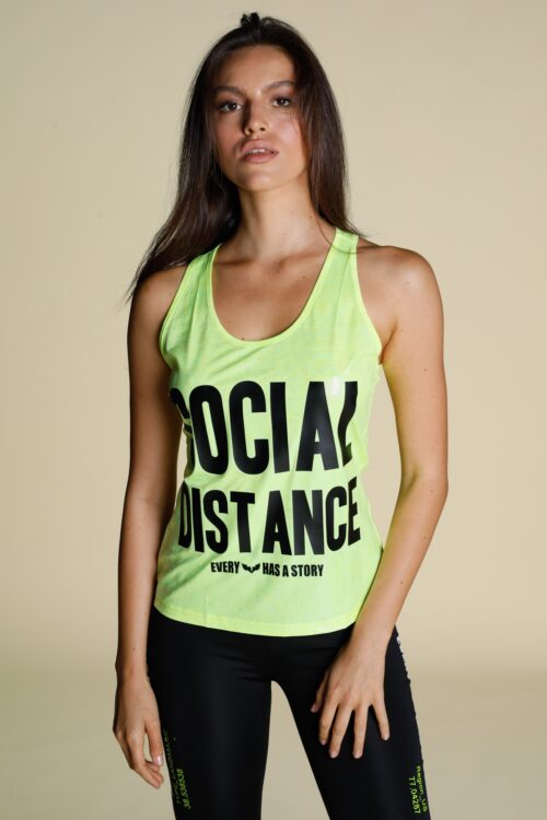 Yellow Shiny Tank Top SOCIAL