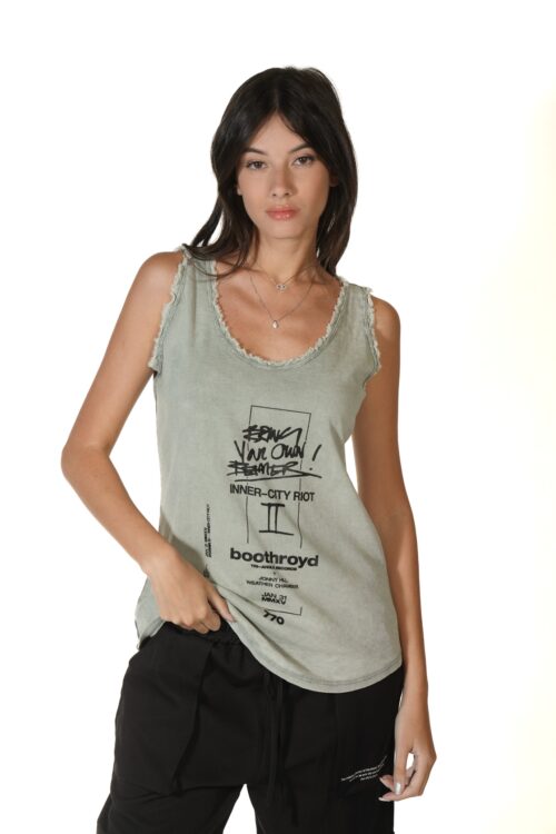  Washed Color Vintage Look Designed  Tank  RIOT