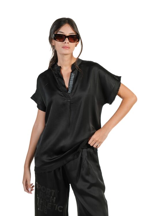 Short Sleeves  Satin Shirt  DESIGN