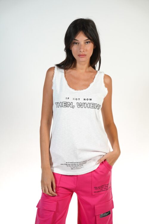  Washed Color Vintage Look Designed  Tank  WHEN
