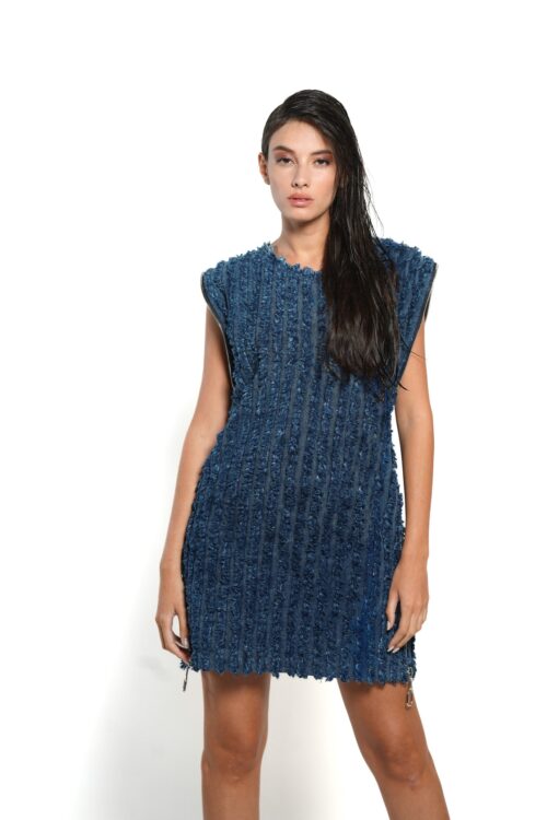 Designed Denim Mini  Dress SEVEN