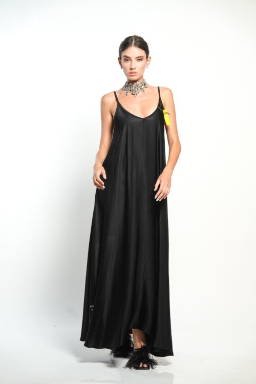  Satin Tank Cut Maxi Dress  CREATE