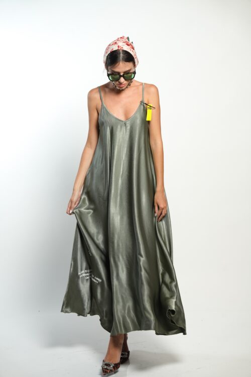  Satin Tank Cut Maxi Dress  CREATE