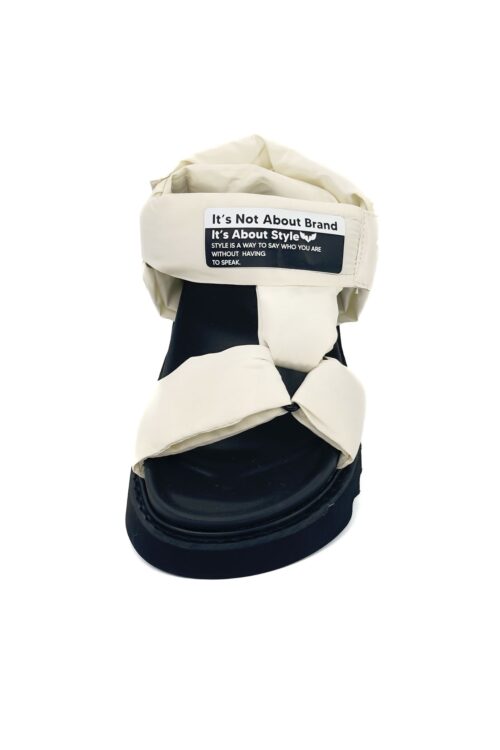 Black Color Designed Nylon Sandals  BRAND