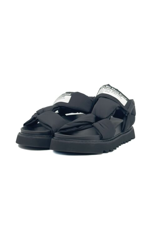 Black Color Designed Nylon Sandals  BRAND