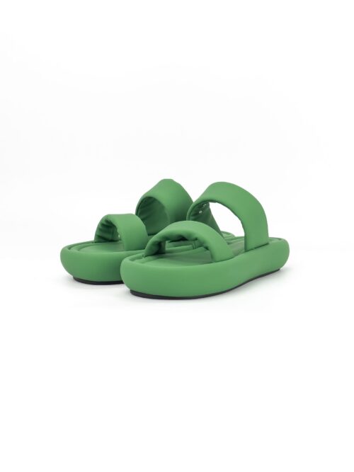 Designed Two Stripe Sandals  GREEN