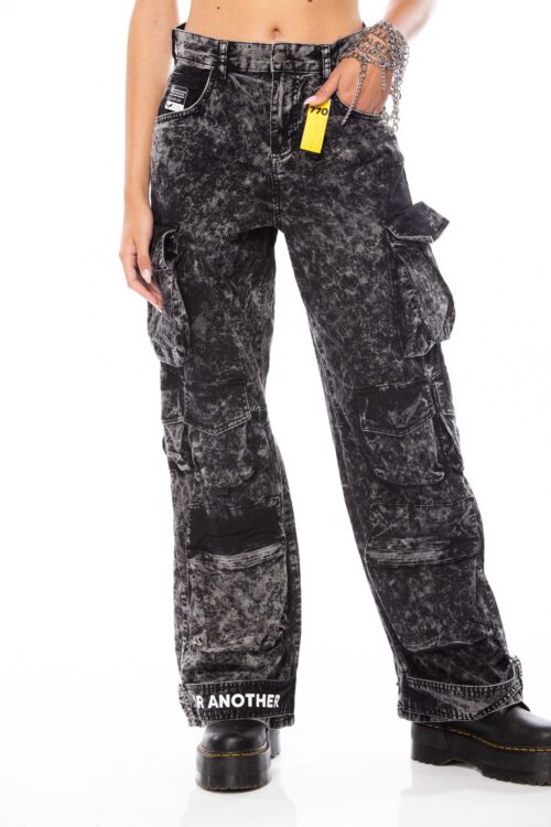 Street Style Wide Cargo Denim Pants  DONE