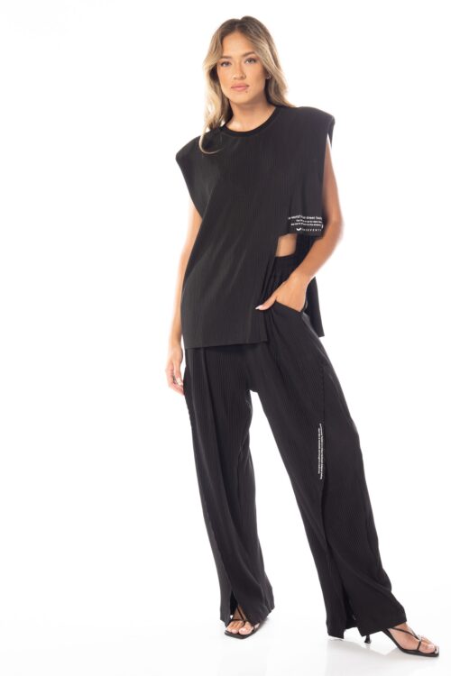 2 Piece Black Designed  Set  STREET