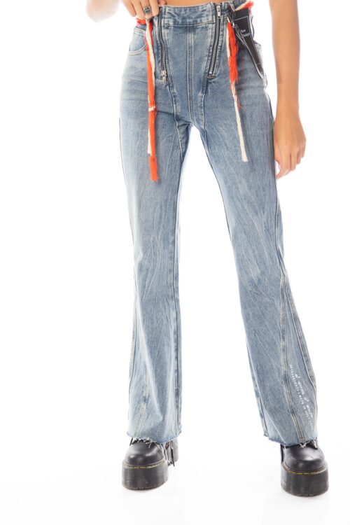Designed Zippers Denim  Pants  HOLYLAND