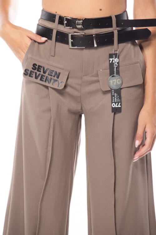 Designed Elegant Belts Pants SEVEN