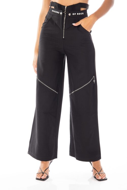 Designed Elegant Zippers Pants  ROCK