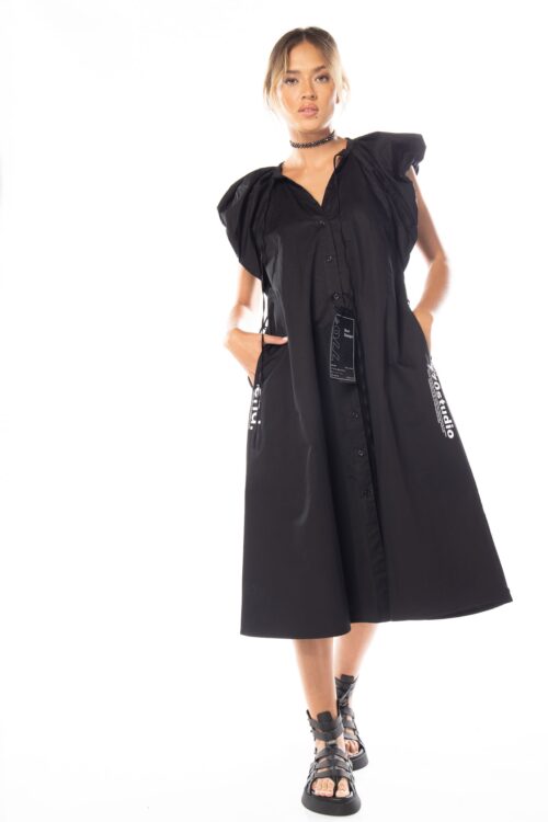  Midi Cut Buttoned Dress  STUDIO
