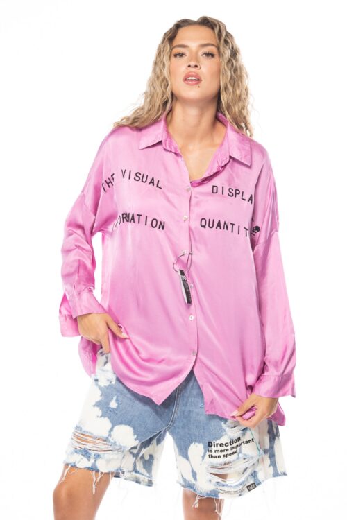 Buttoned up Satin Long Sleeve Shirt  VISUAL