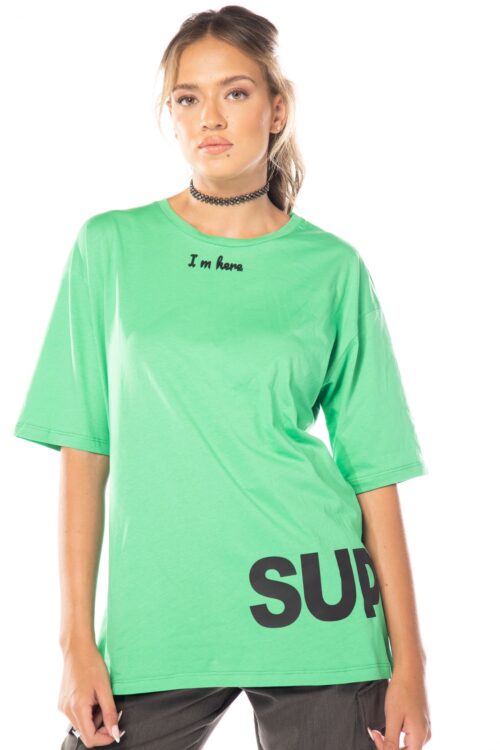 Wide  Designed  T Shirt   SUPER