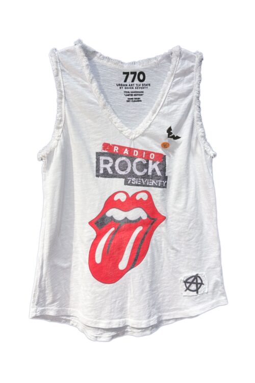  Washed Color Vintage Look Designed  Tank  KISS