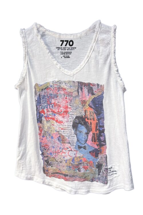  Washed Color Vintage Look Designed Tank  RETRO