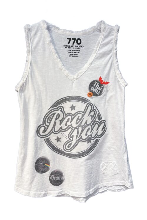  Washed Color Vintage Look Designed Tank  YOU