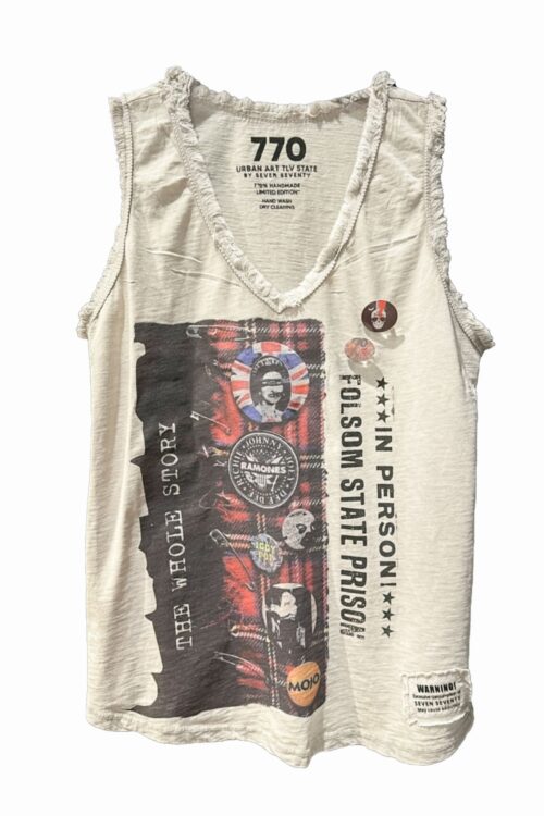  Washed Color Vintage Look Designed  Tank PERSON