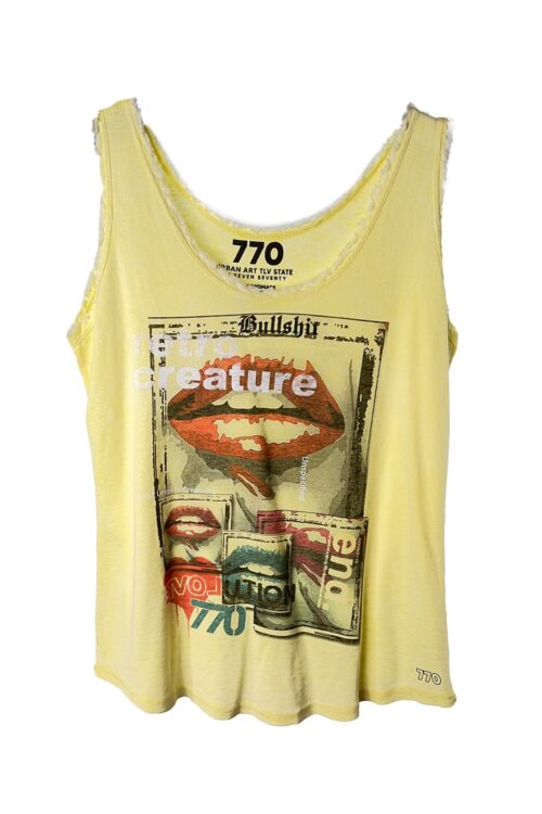  Washed Color Vintage Look Designed Tank  770