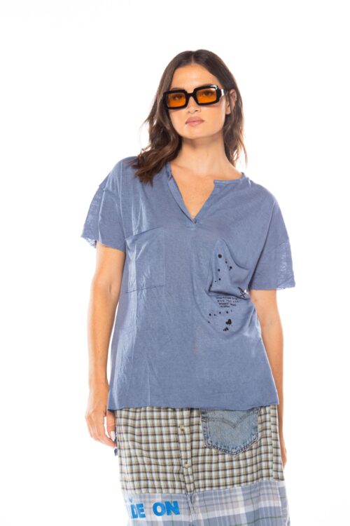 Designed Wide Pocket  T- Shirt  SKULL