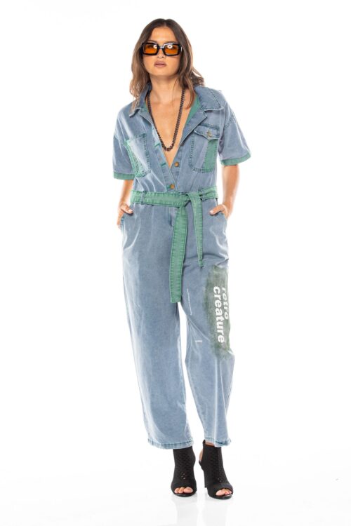 Designed Washed Denim Overall  CREATURE