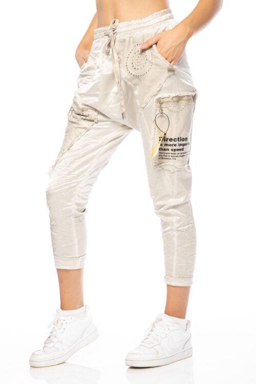 Designed Satin Jogger Pants  DIRECTION