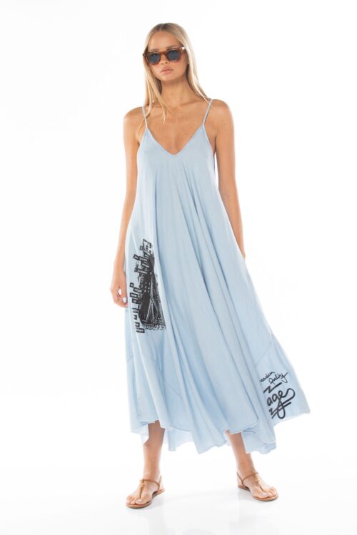 Tank Cut Asymmetric Style Midi Dress vintage