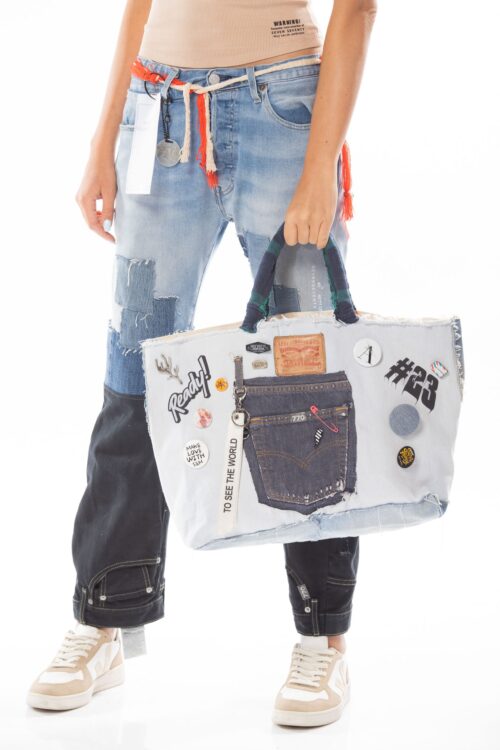 Designed Vintage Denim Hand Bag  READY