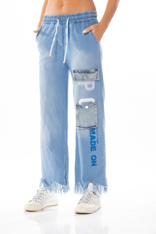 Fringe Denim Pents HAND MADE