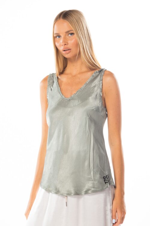  Satin Designed Tank  Top  770
