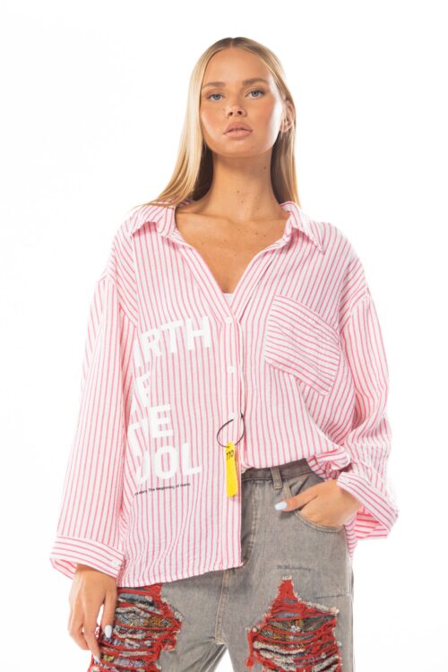 Buttoned up  Linen Stripe Shirt  COOL