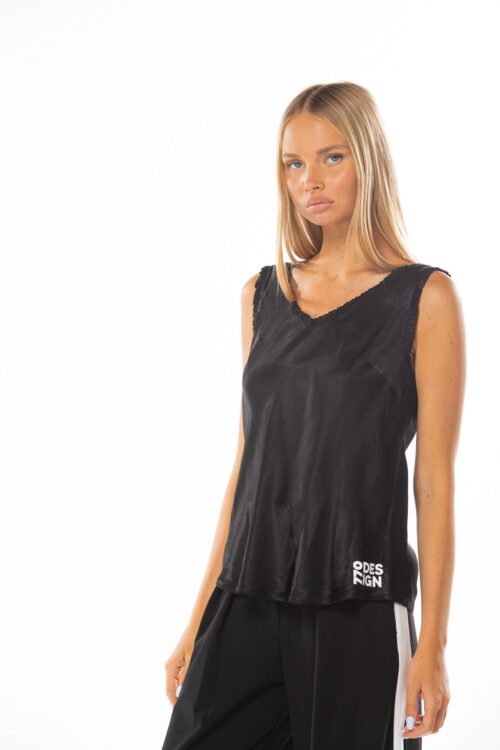  Satin Designed Tank  Top  770