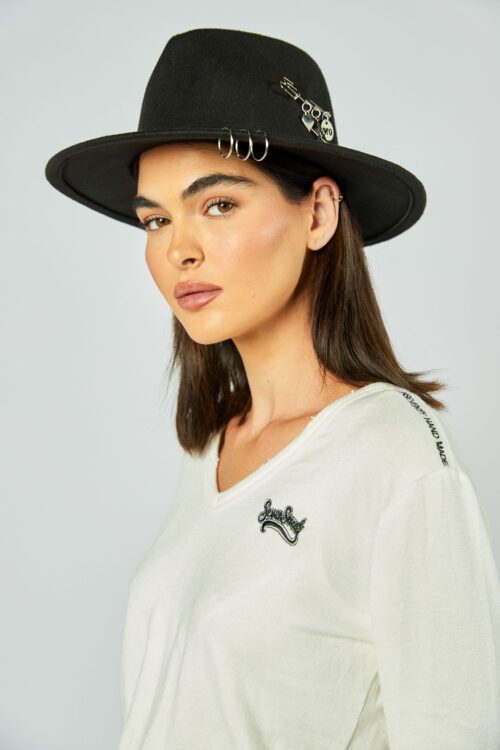Black Fedora Hat  RINGS