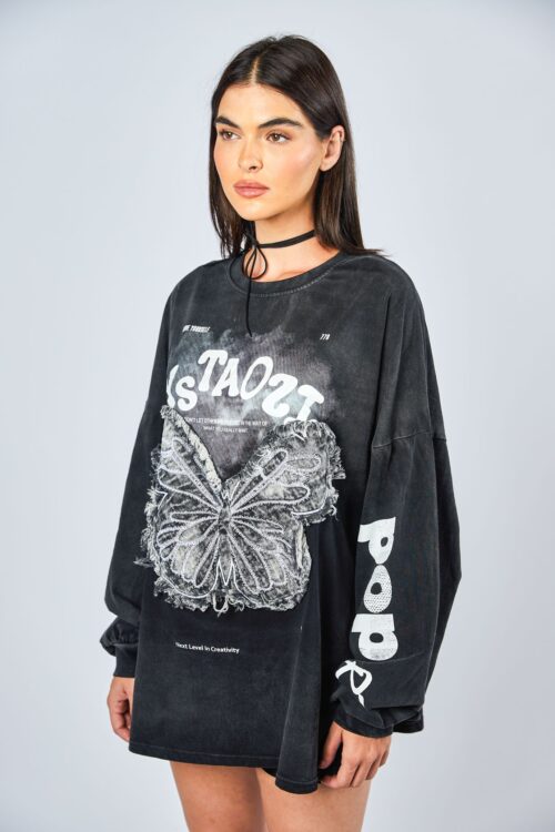 Long Sleeve Over Sized Shirt  POP ART
