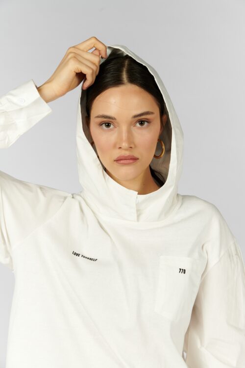  Hooded  Long Sleeve T Shirt  LOVE