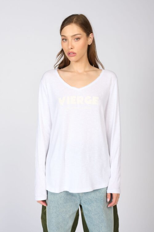  Basic Long Sleeve T Shirt  VIERGE