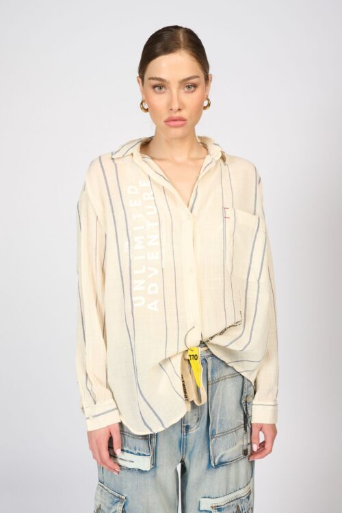 Buttoned up Stripe Shirt  ADVENTURE