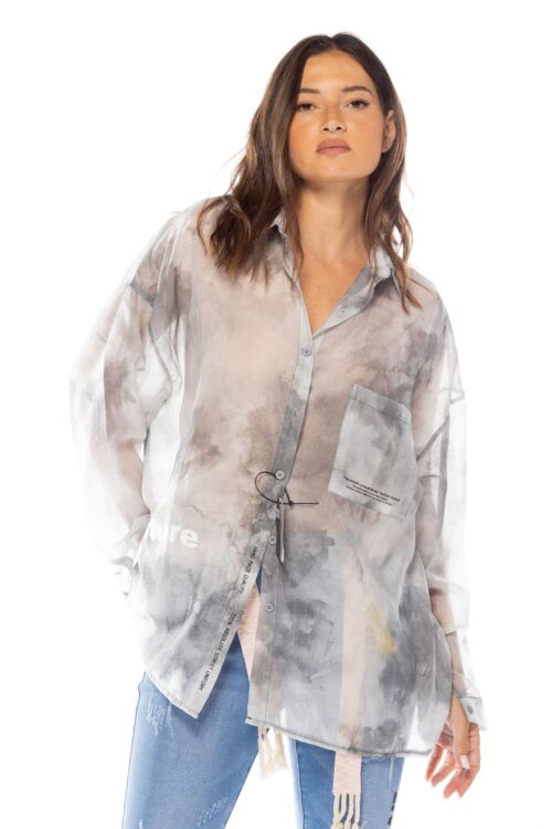 Buttoned up  Fine Tie Dye Cotton Shirt  CREATIVITY